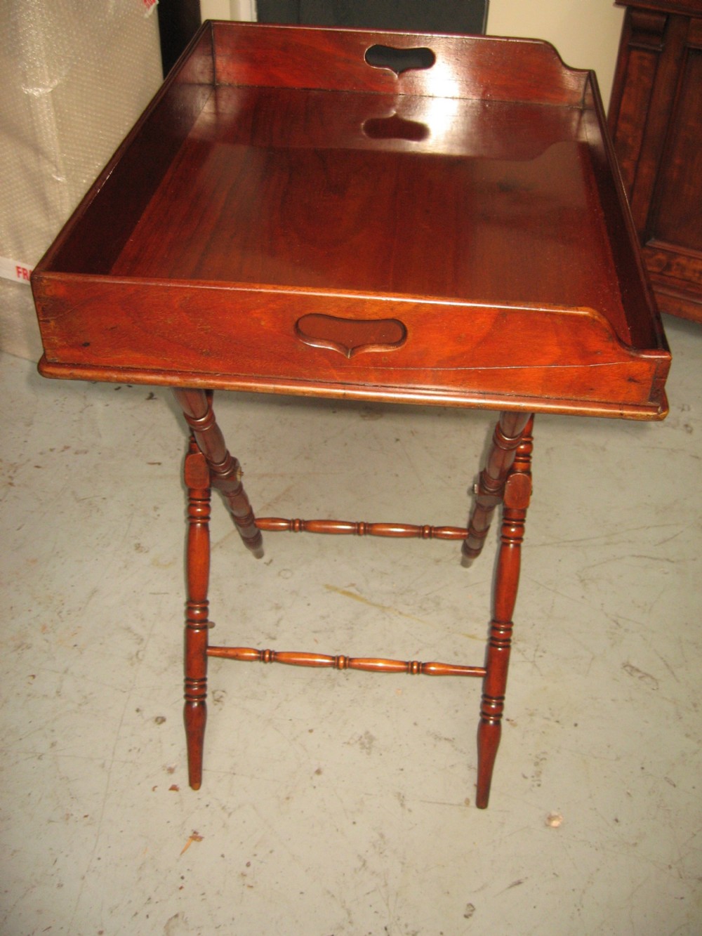 Good 19th century mahogany  butlers folding  stand View III