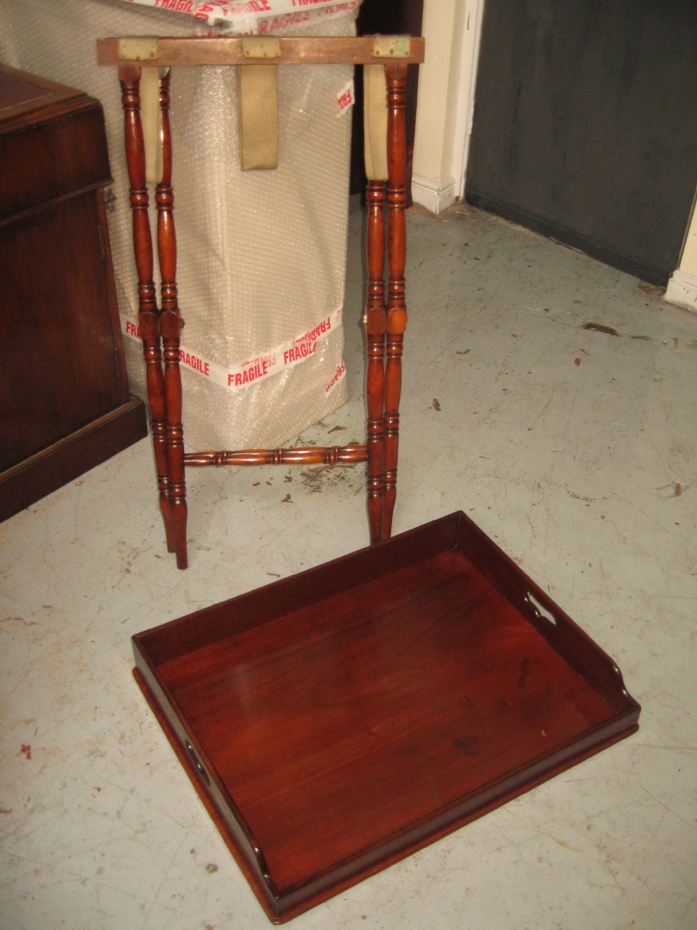 Good 19th century mahogany  butlers folding  stand View VI