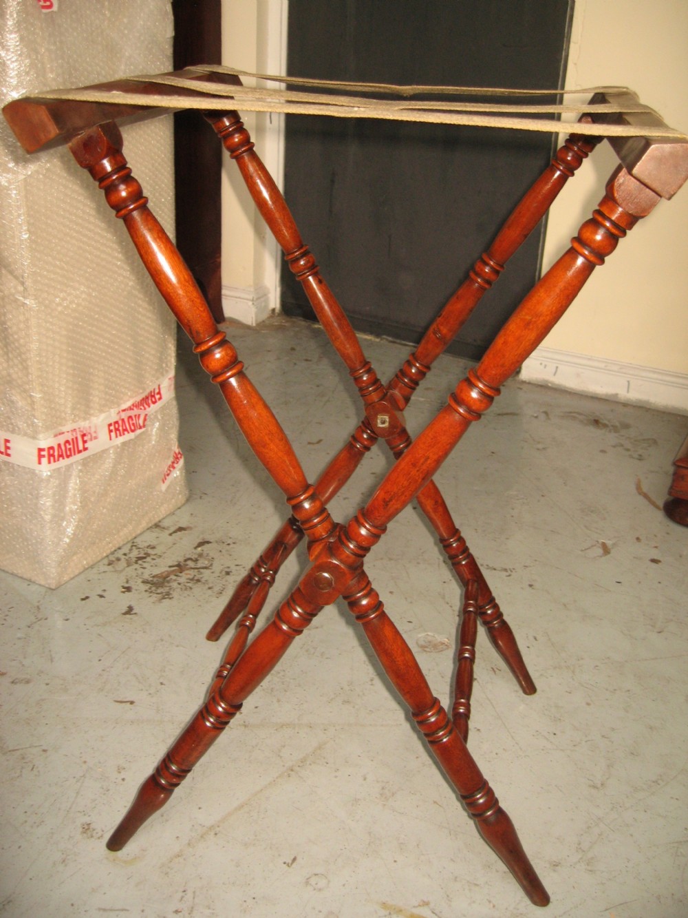 Good 19th century mahogany  butlers folding  stand View VII