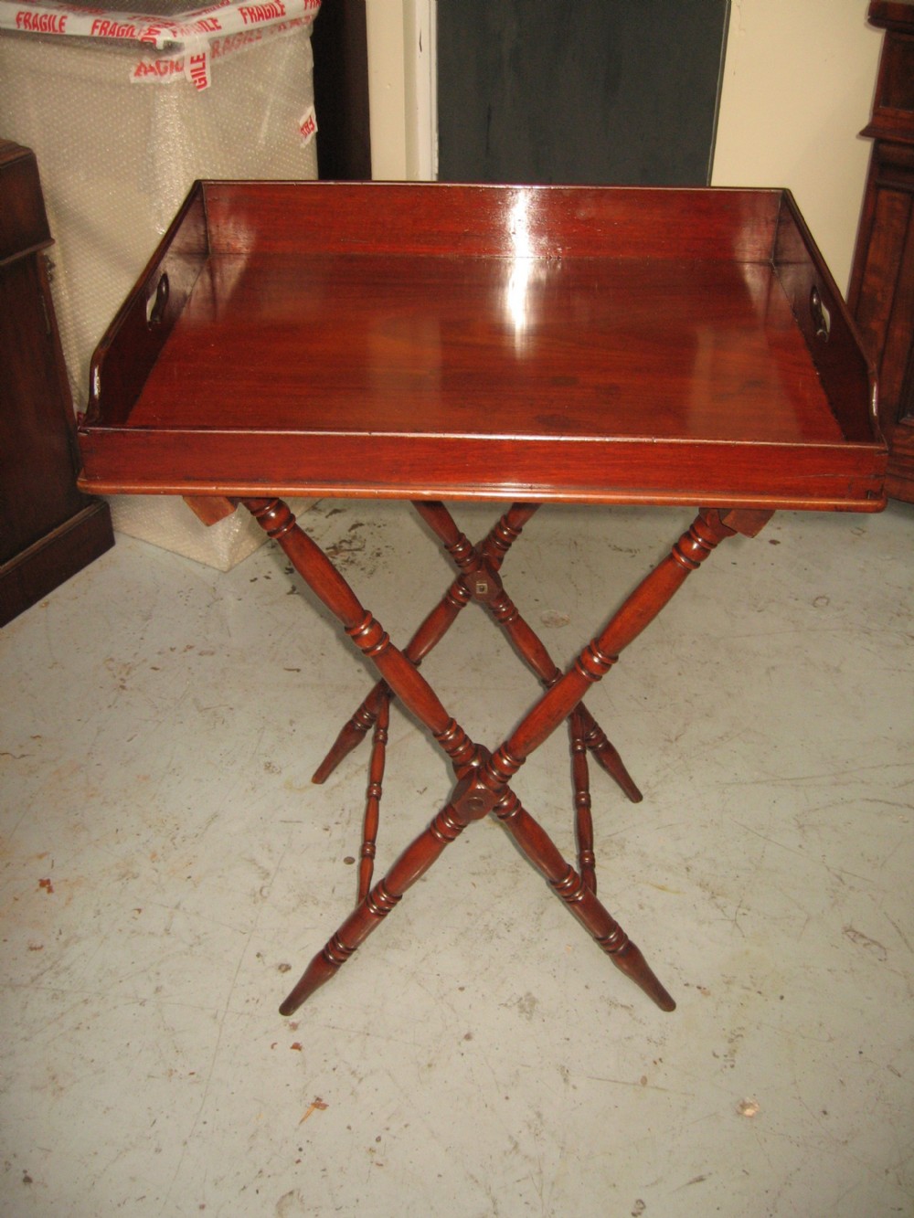 Good 19th century mahogany  butlers folding  stand View VIII