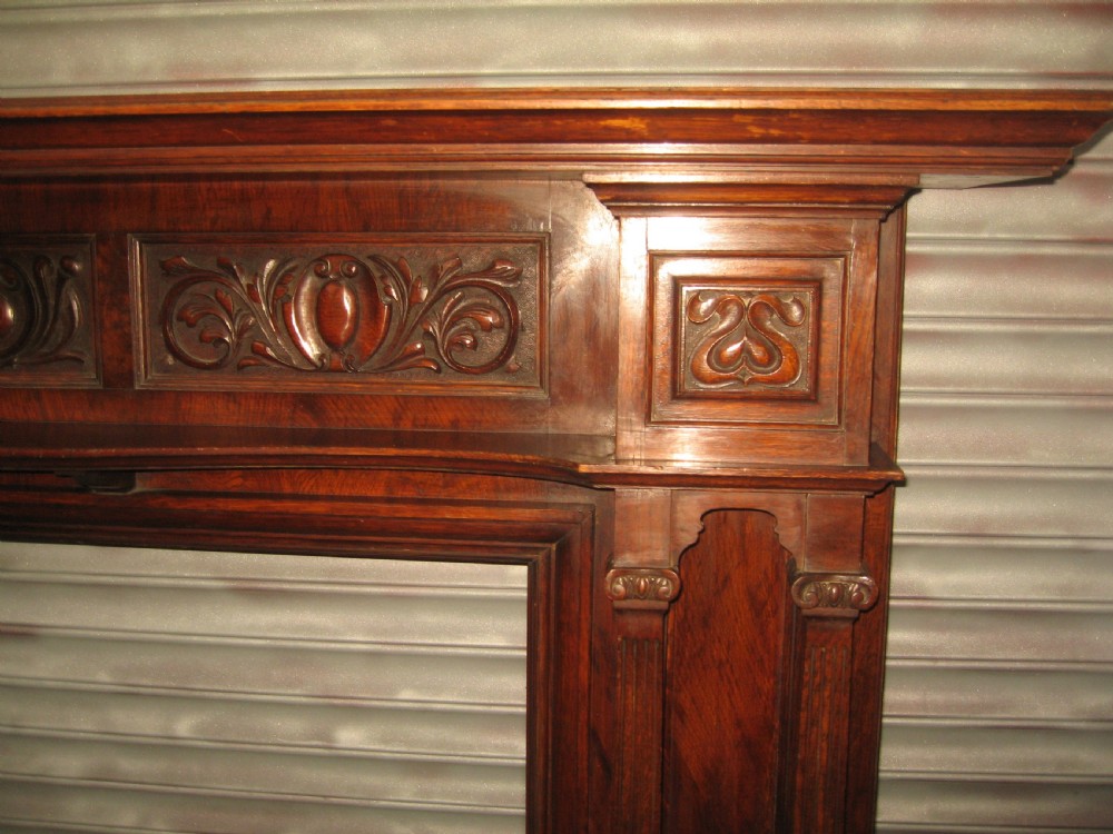  Large oak victorian period fire surround View III