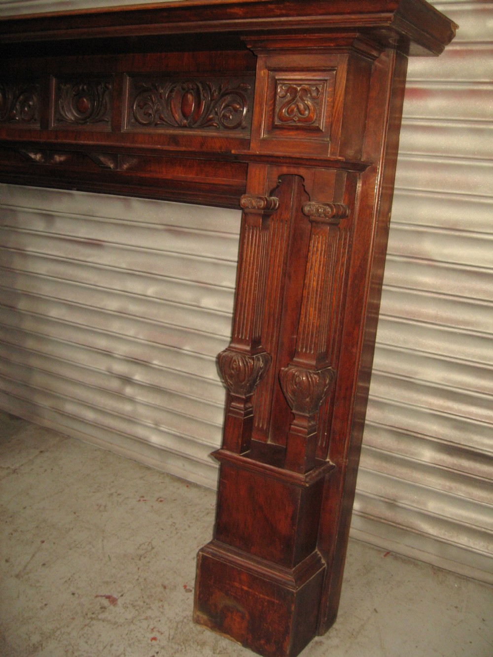 Large oak victorian period fire surround View IV