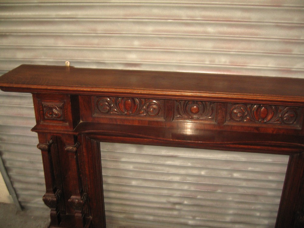  Large oak victorian period fire surround View IX