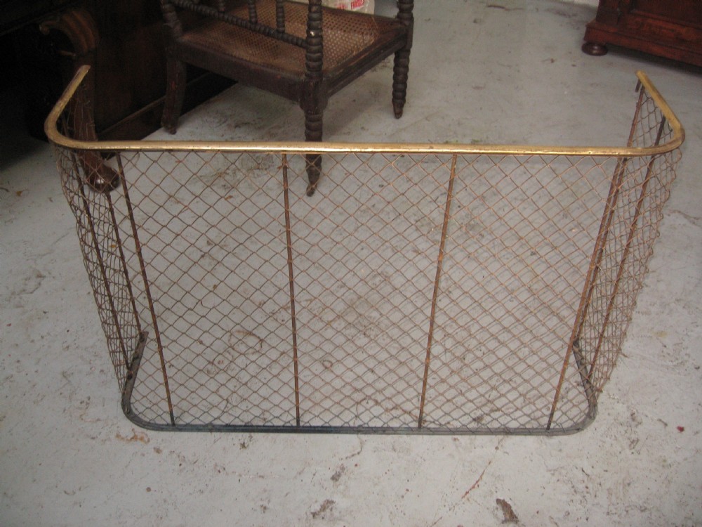 19TH century  brass and wire fire guard View III