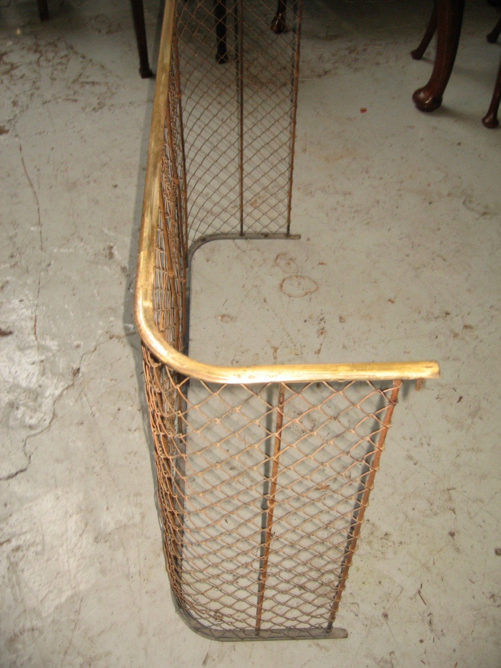 19TH century  brass and wire fire guard View IX