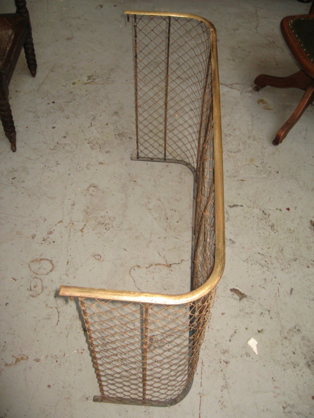 19TH century  brass and wire fire guard View X