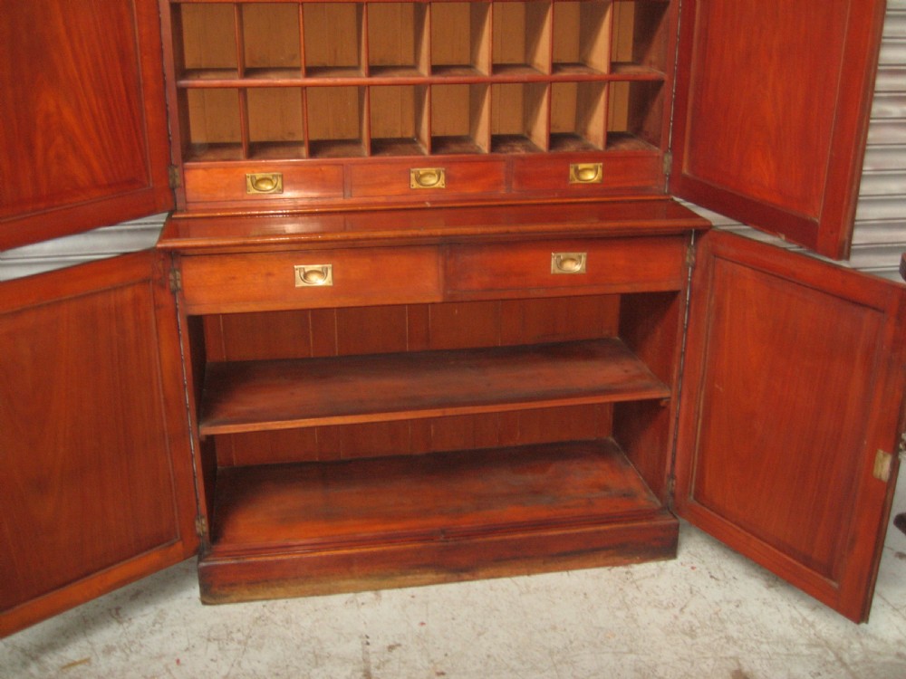 Late Victorian mahogany fitted office cupboard View III