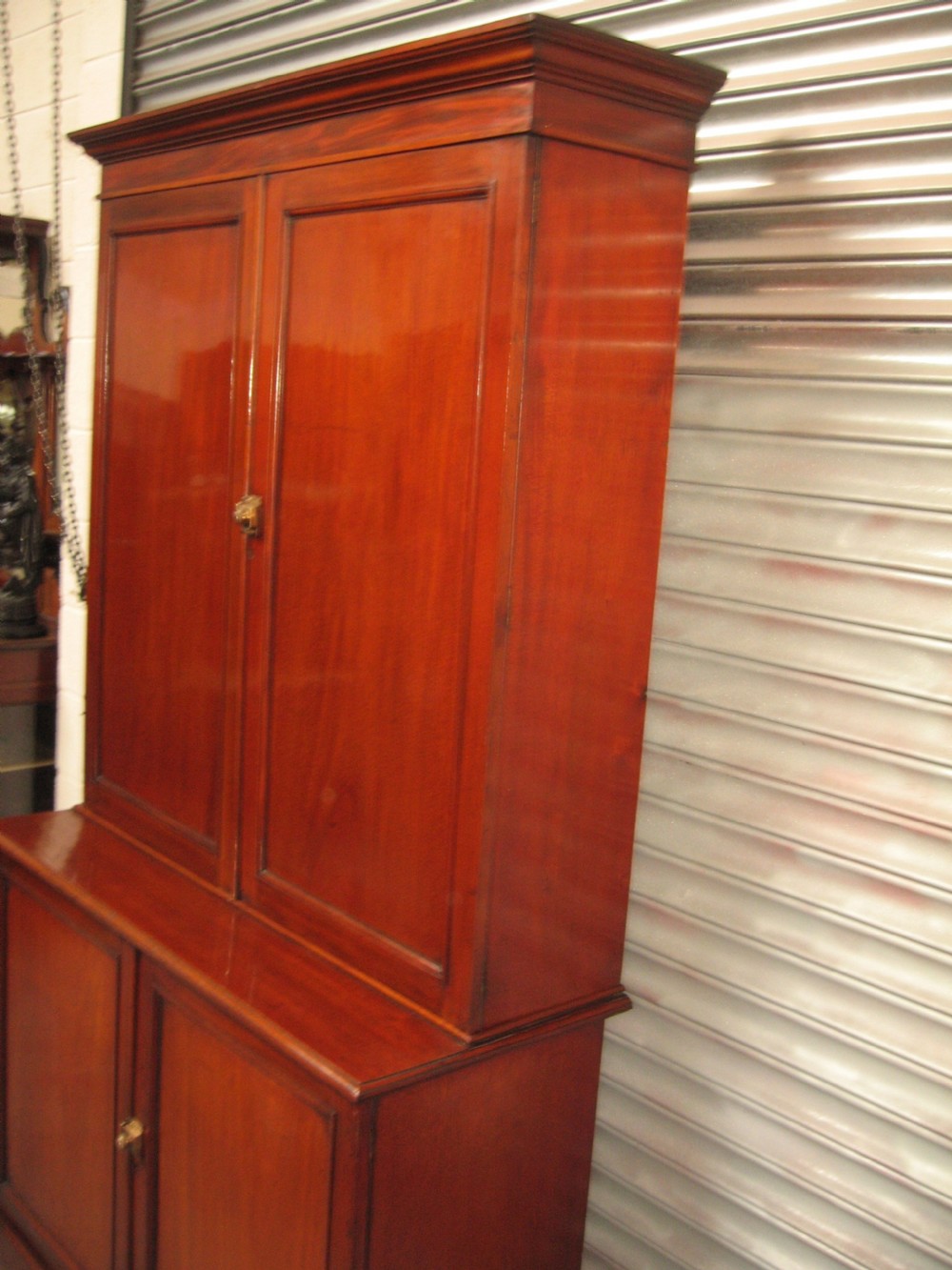 Late Victorian mahogany fitted office cupboard View VI