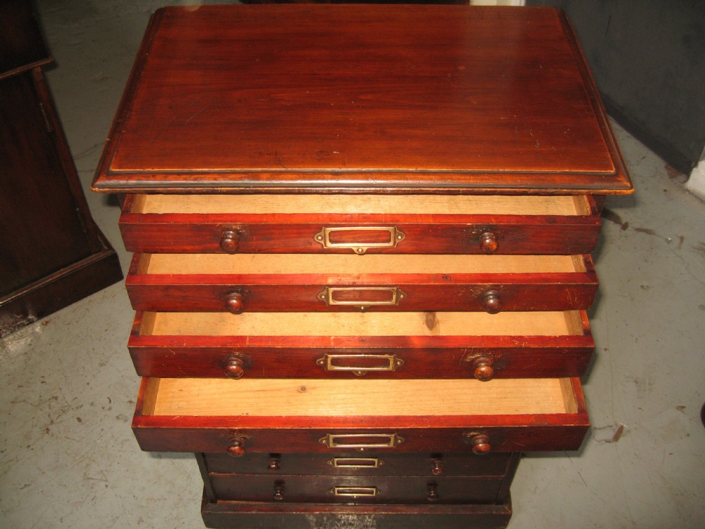 Late victorian office 10 drawer file cabinet  View IV