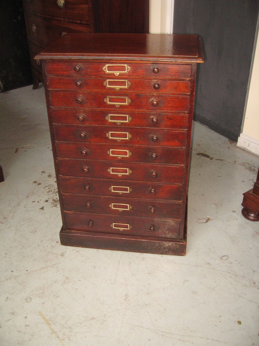 Late victorian office 10 drawer file cabinet  View VII