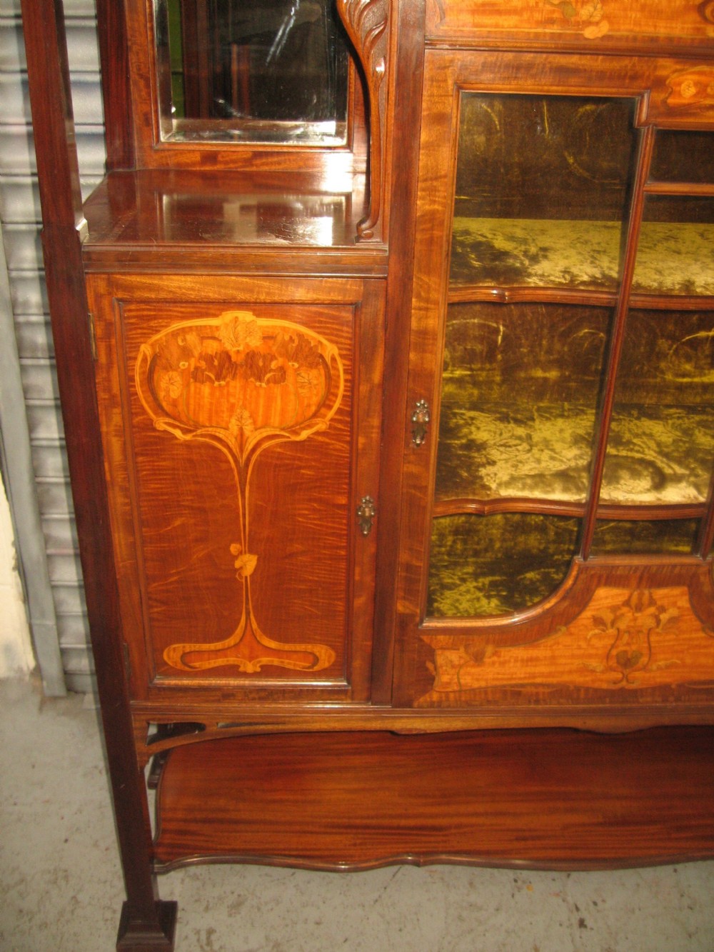 Large Art Nouveau period   Scottish display cabinet View II