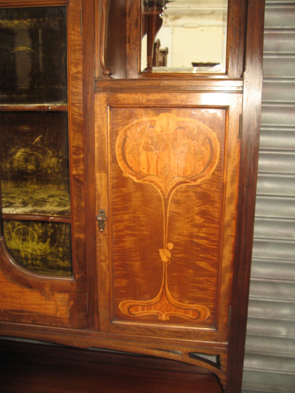 Large Art Nouveau period   Scottish display cabinet View IV