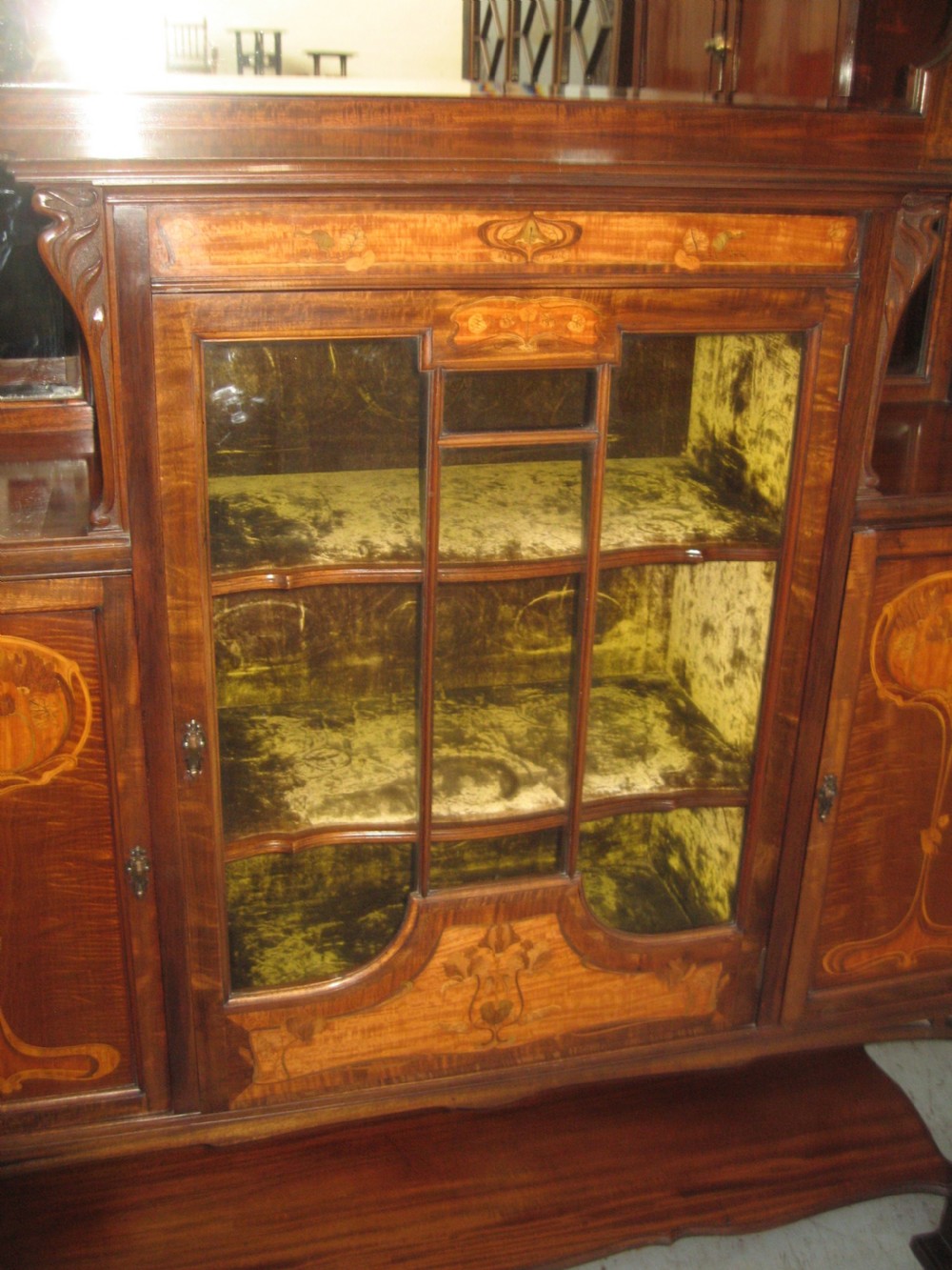Large Art Nouveau period   Scottish display cabinet View V