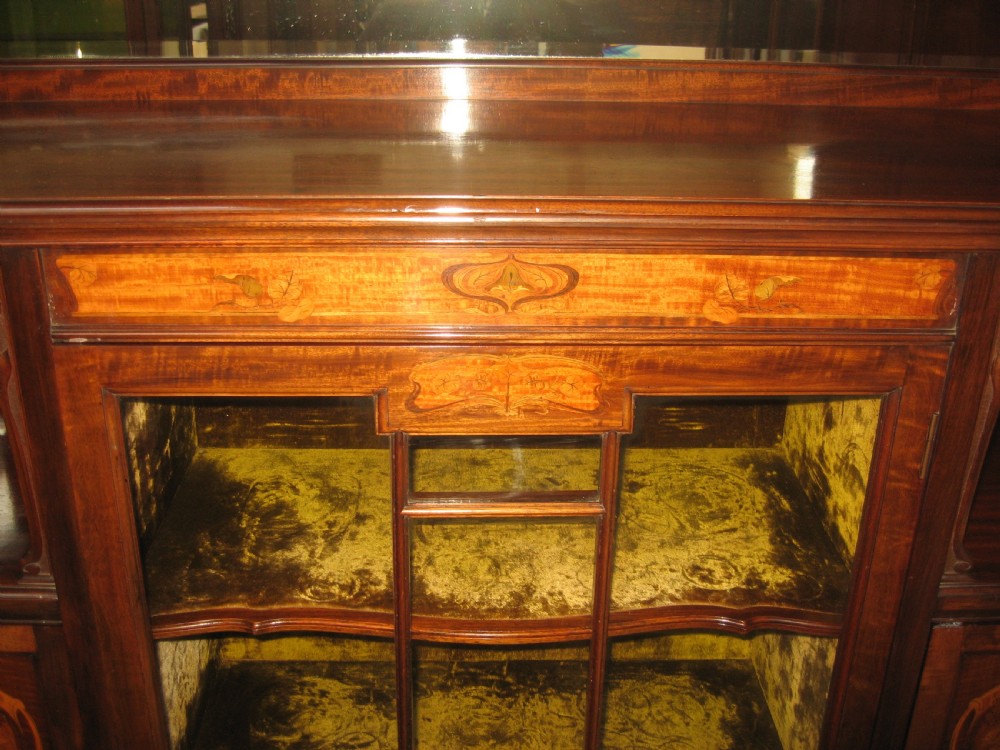 Large Art Nouveau period   Scottish display cabinet View VII