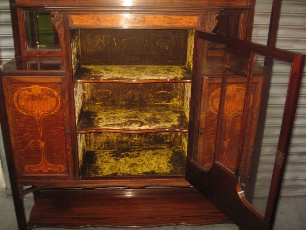 Large Art Nouveau period   Scottish display cabinet View VIII