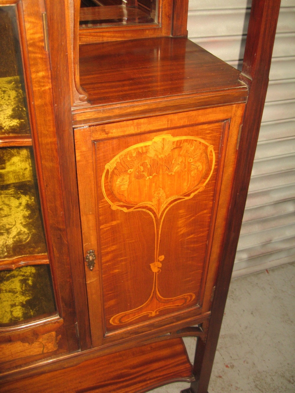 Large Art Nouveau period   Scottish display cabinet View XII