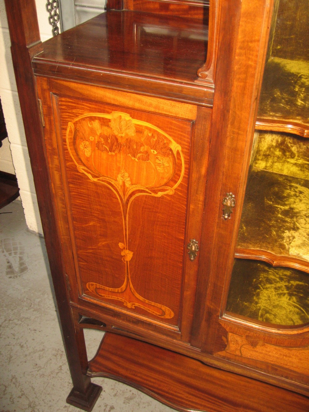 Large Art Nouveau period   Scottish display cabinet View XIII