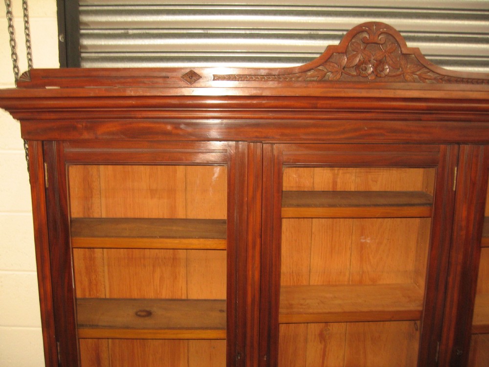 Large mahogany late victorian bookcase View III