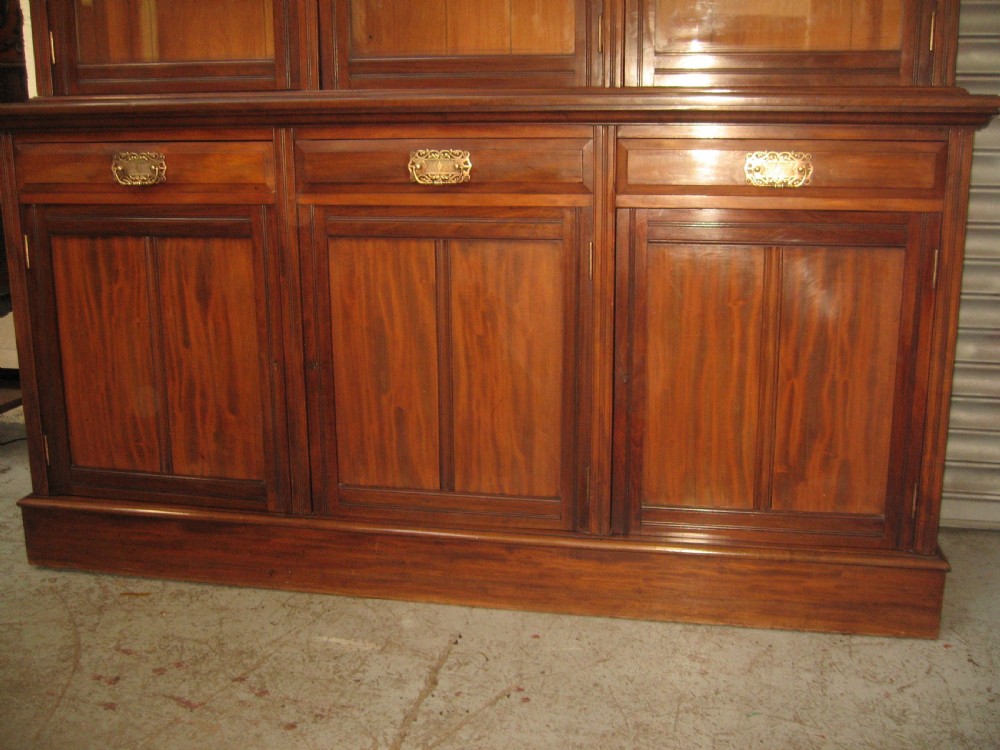 Large mahogany late victorian bookcase View IV