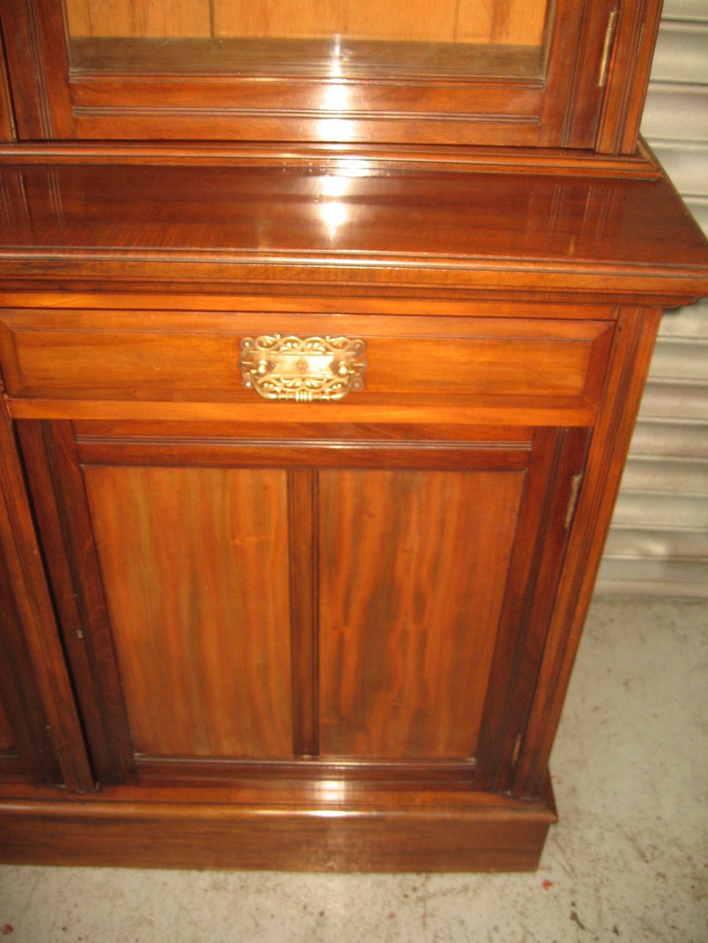 Large mahogany late victorian bookcase View V