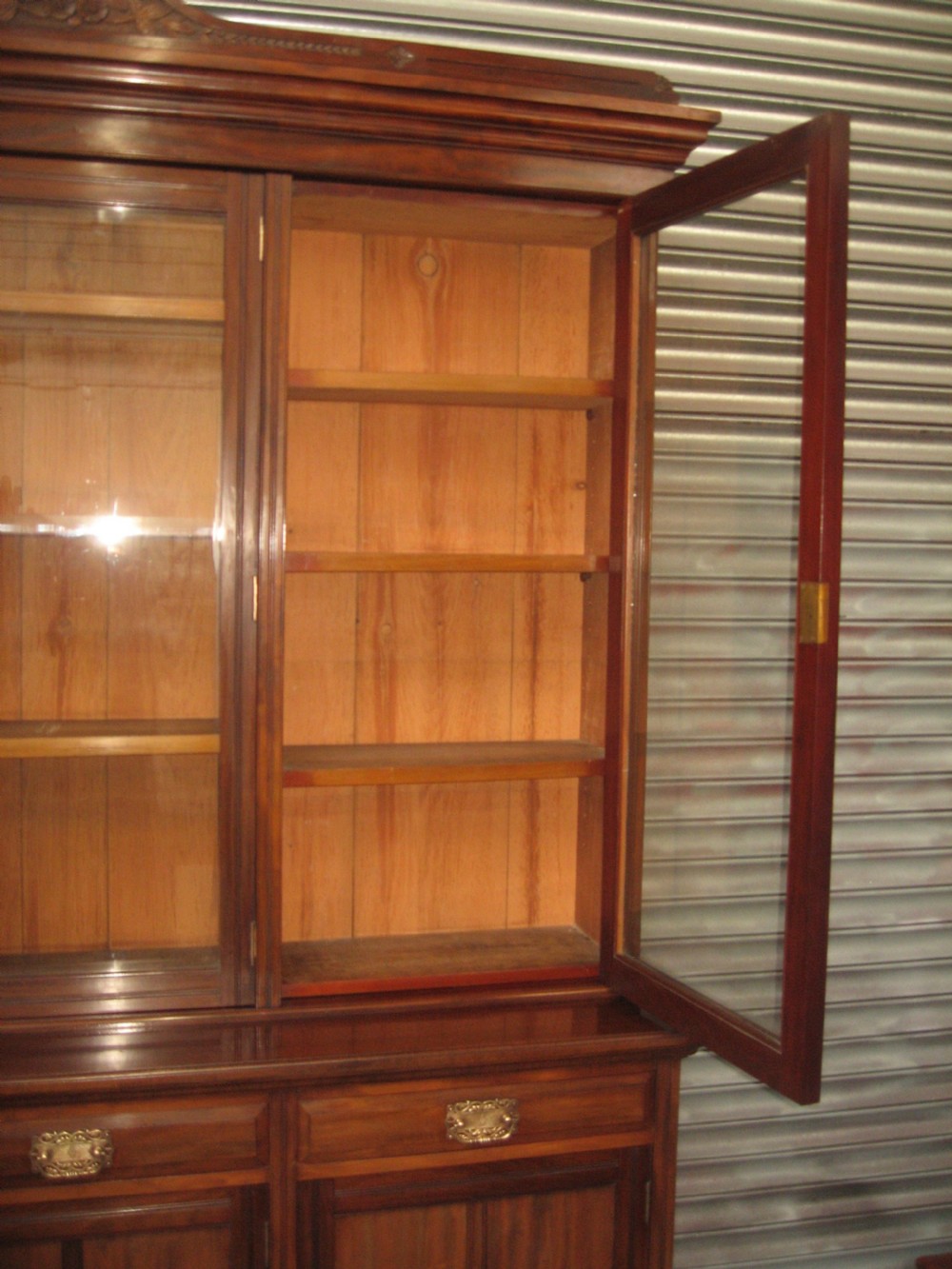 Large mahogany late victorian bookcase View IX