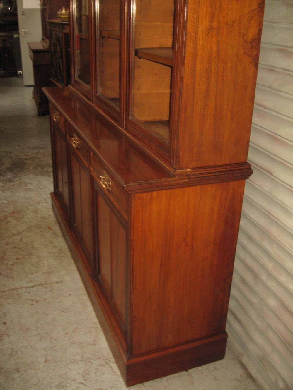 Large mahogany late victorian bookcase View XIII