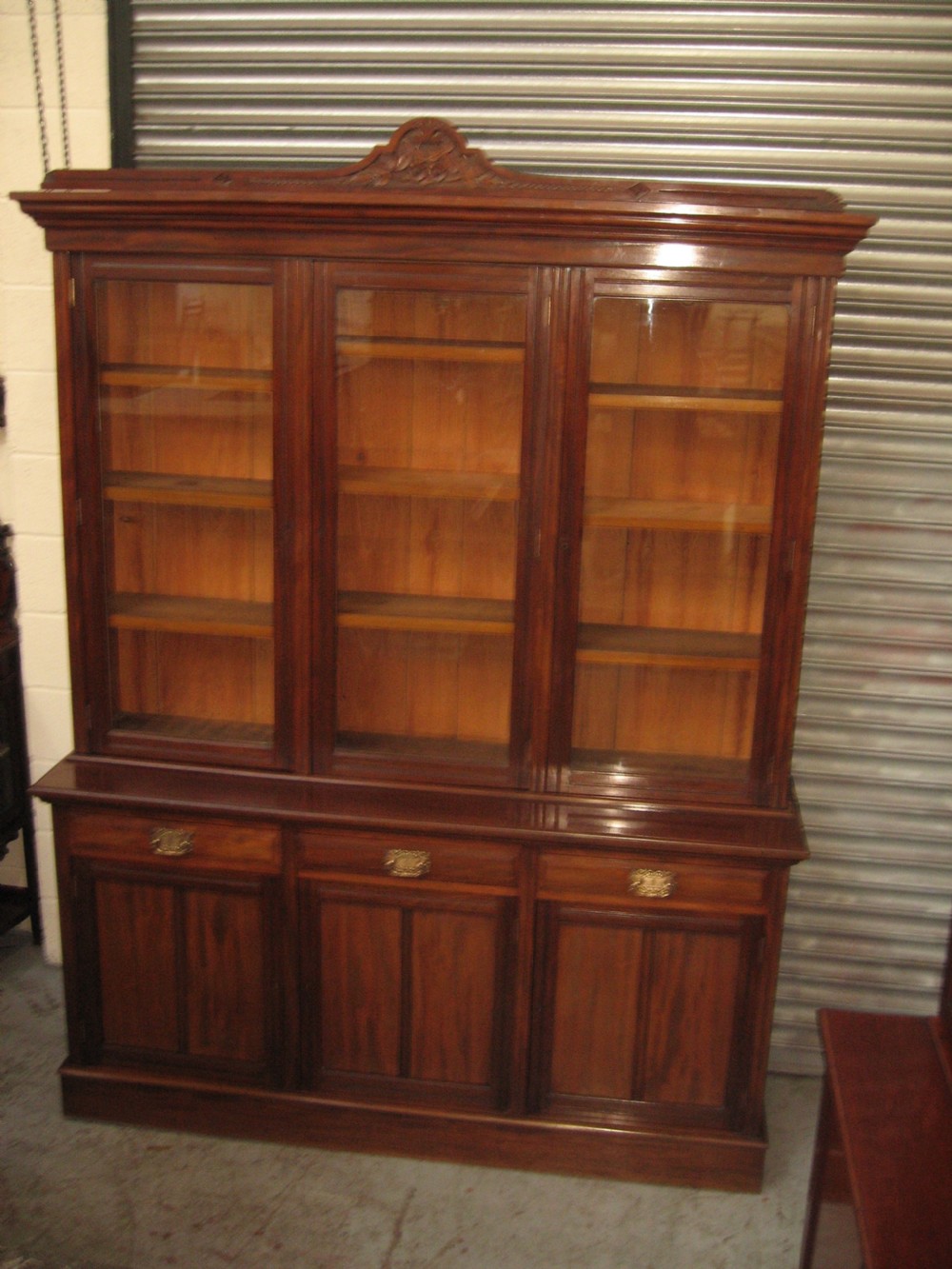 Large mahogany late victorian bookcase View XV