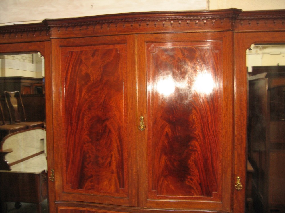 Large mahogany combination wardrobe View IV