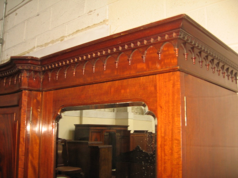 Large mahogany combination wardrobe View VIII