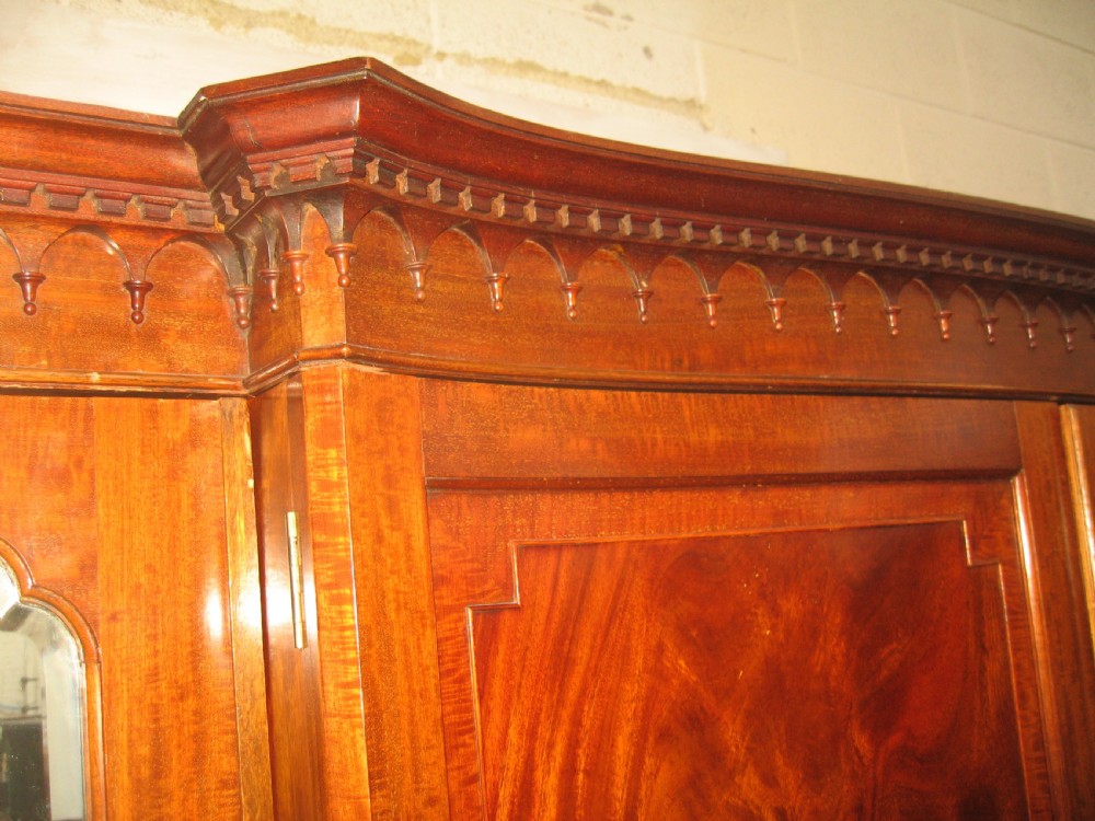 Large mahogany combination wardrobe View IX