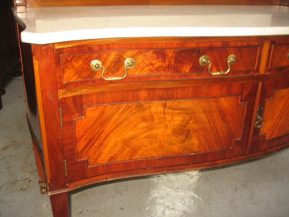 Large mahogany marble top wash stand View III