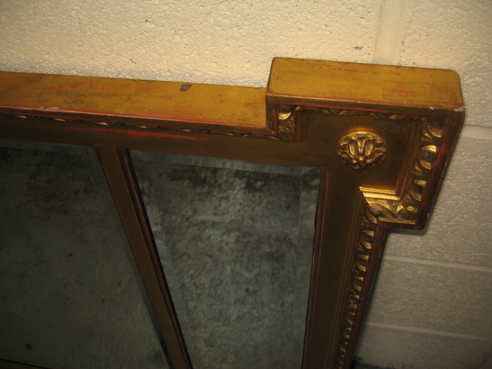 Antique style gilt overmantle mirror View V