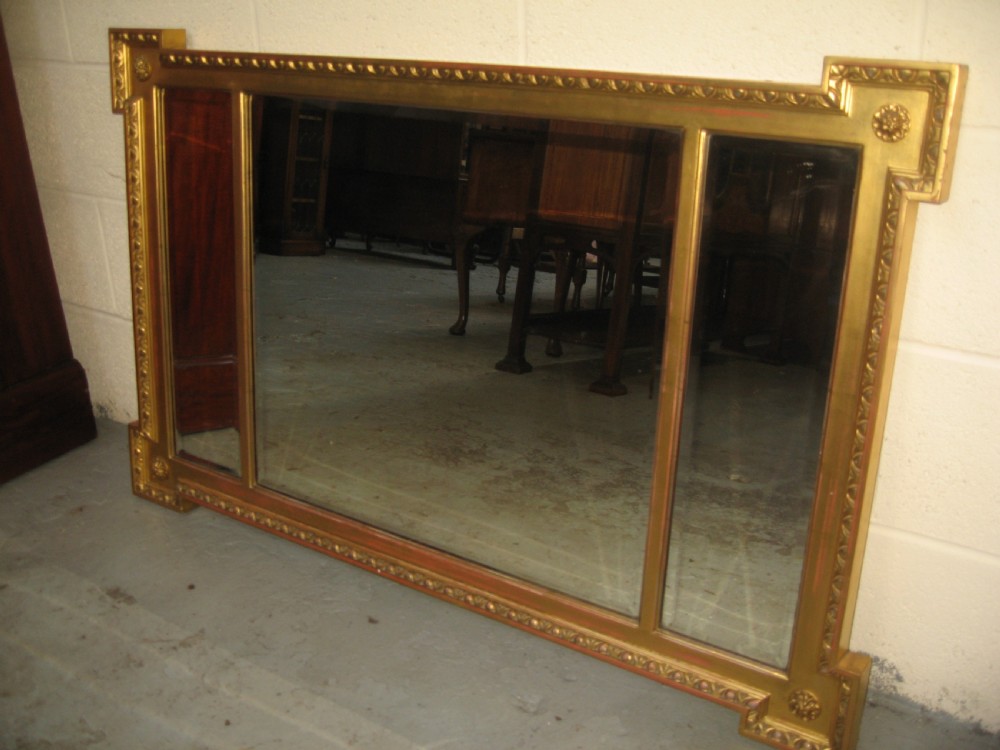Antique style gilt overmantle mirror View VI