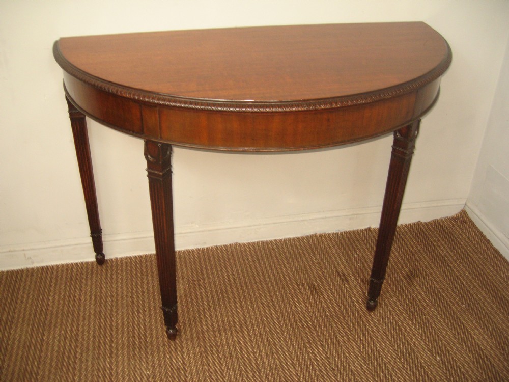 Edwardian mahogany side hall table