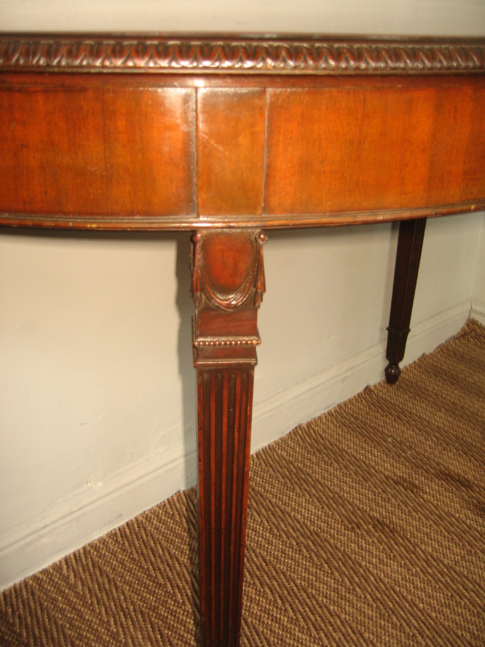 Edwardian mahogany side hall table View III