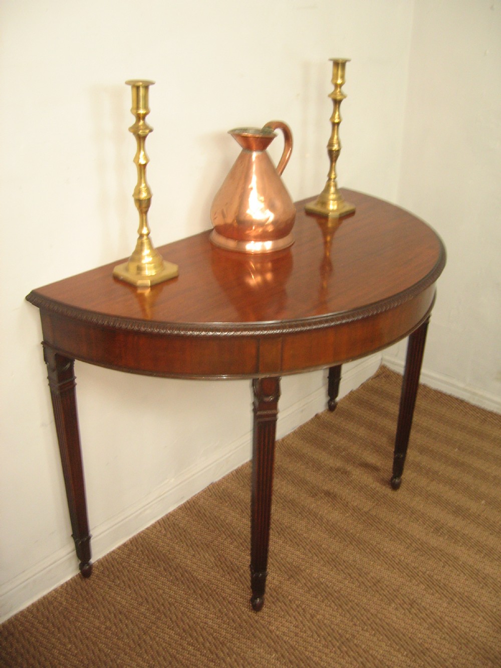 Edwardian mahogany side hall table View IV