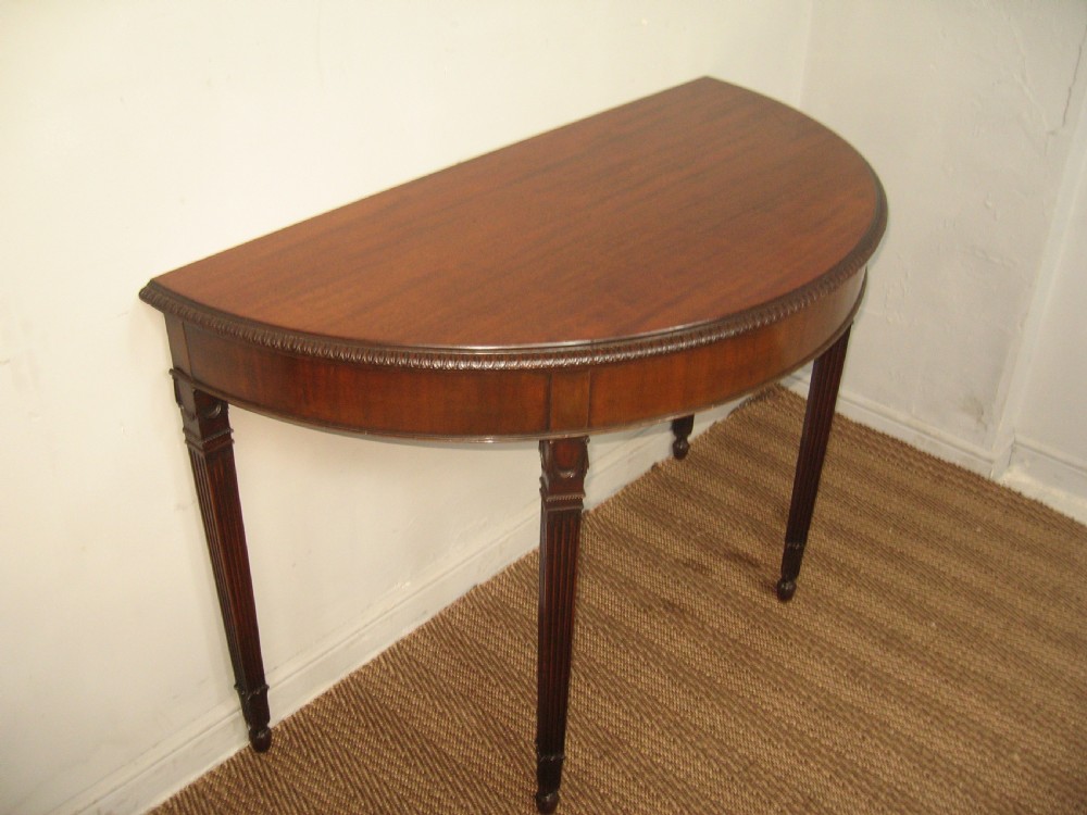 Edwardian mahogany side hall table View V
