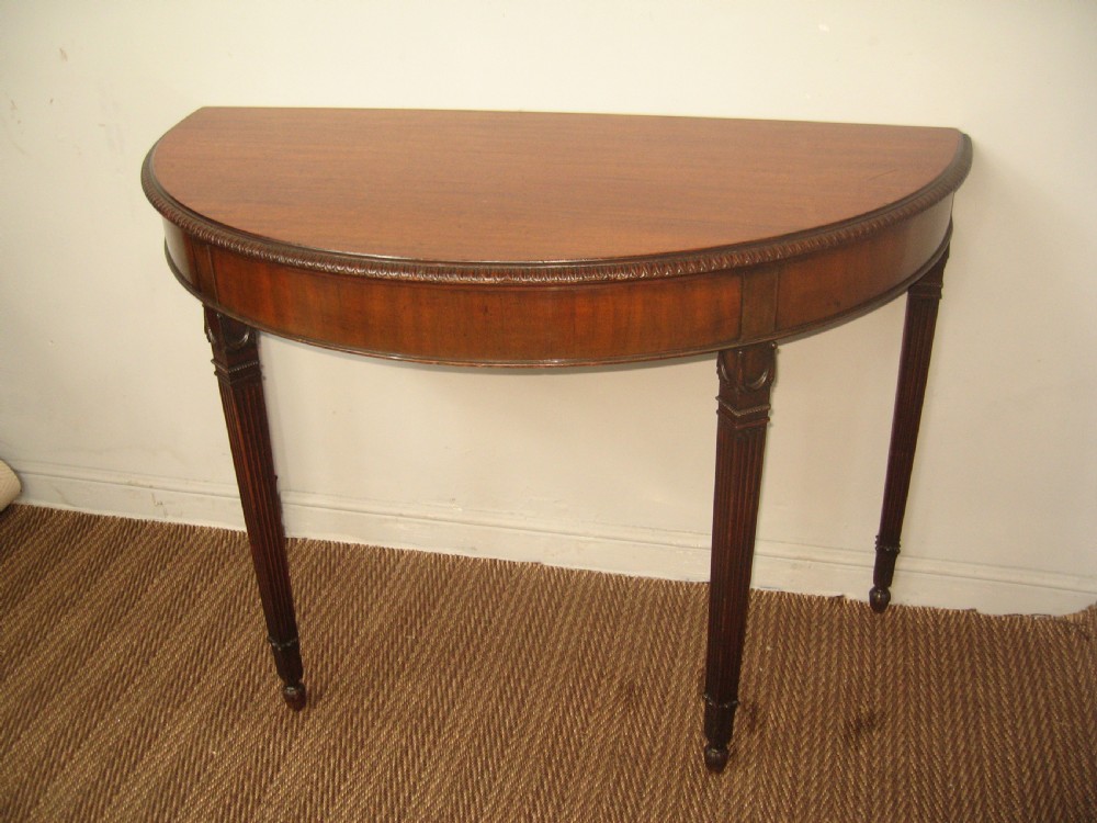 Edwardian mahogany side hall table View VI