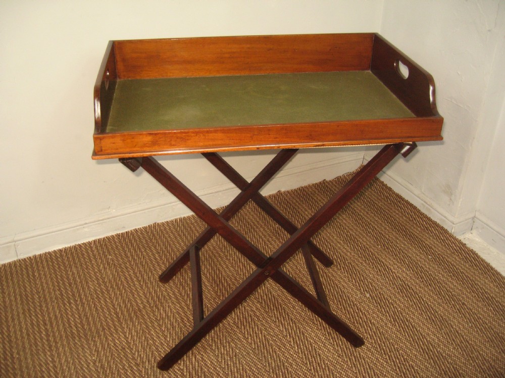 19th century mahogany butlers tray and stand View II