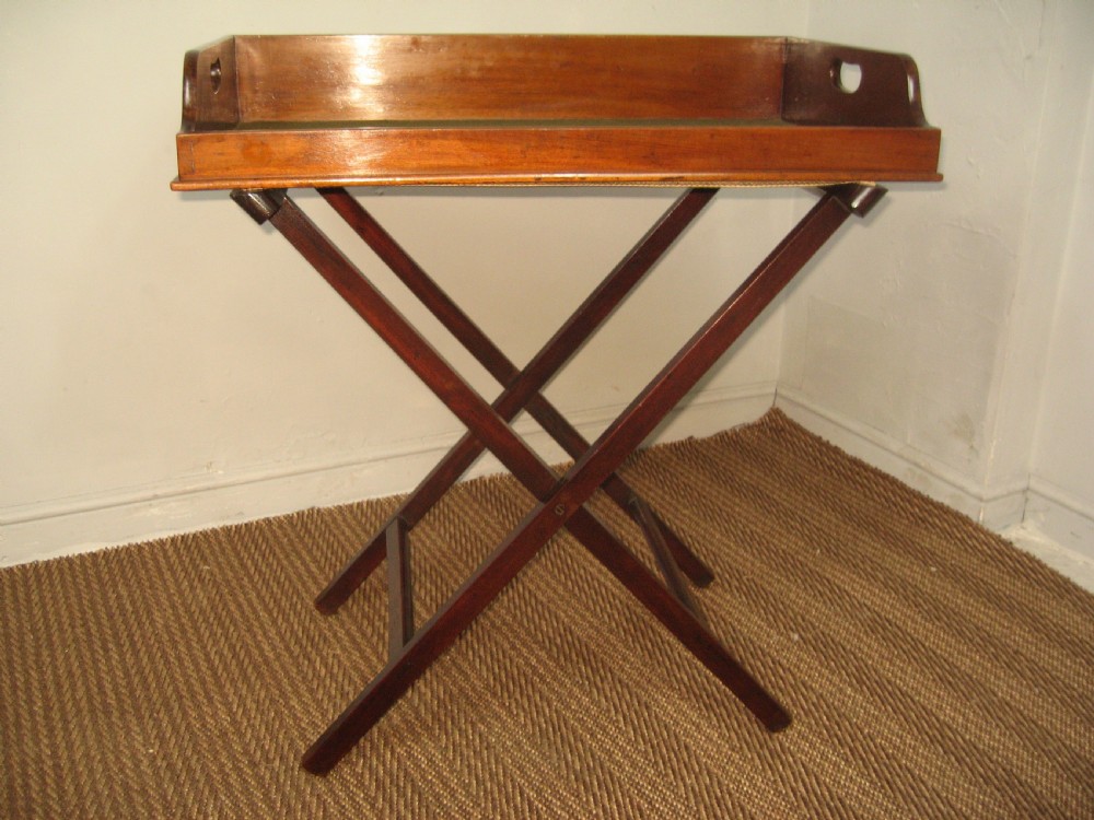 19th century mahogany butlers tray and stand View III