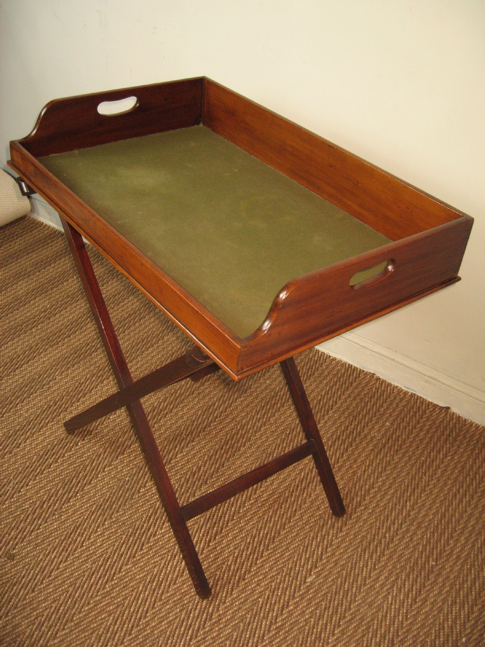 19th century mahogany butlers tray and stand View V