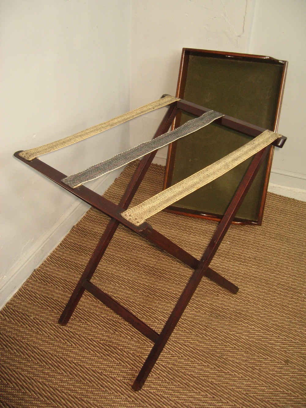 19th century mahogany butlers tray and stand View VII