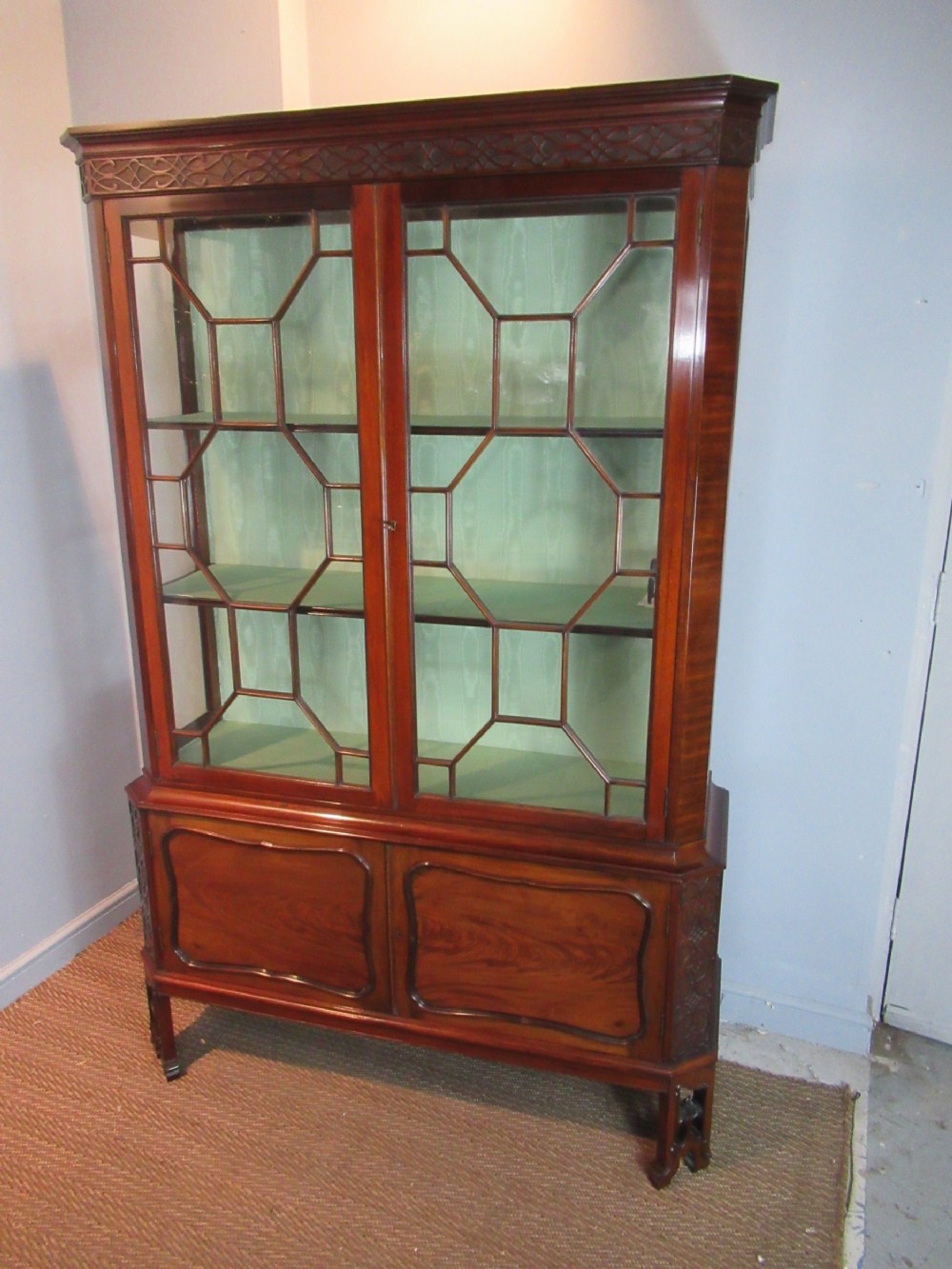 Attractive  Chippendale style display cabinet 