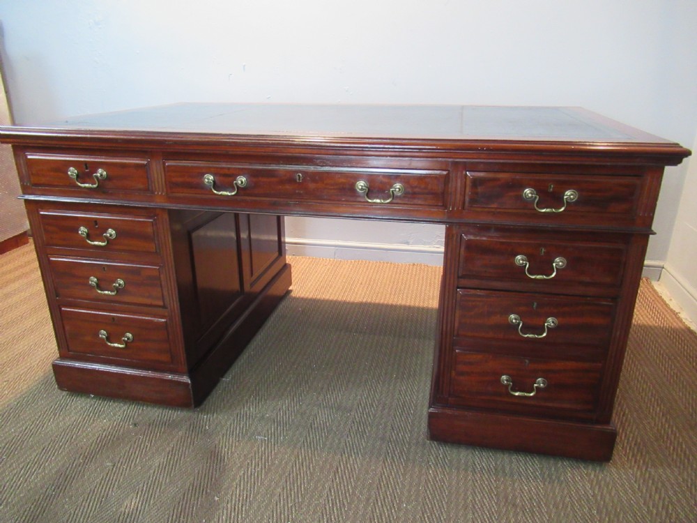 Mahogany knee hole desk  View II