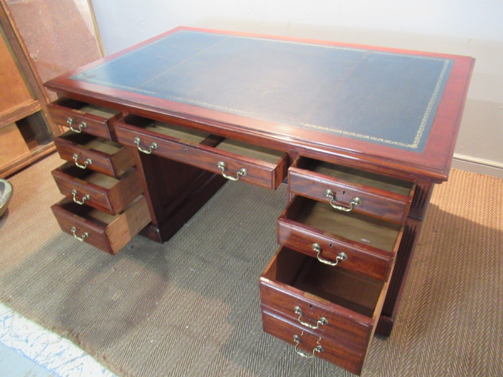 Mahogany knee hole desk  View IX
