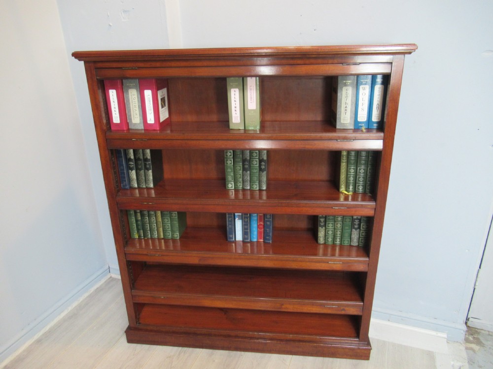 Late Victorian mahogany open bookcase