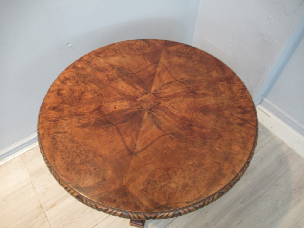 Walnut art deco period occasional table View IV