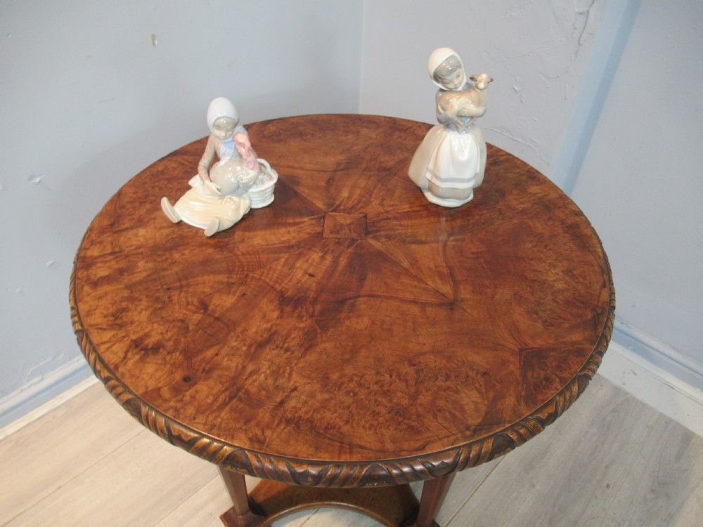 Walnut art deco period occasional table View V
