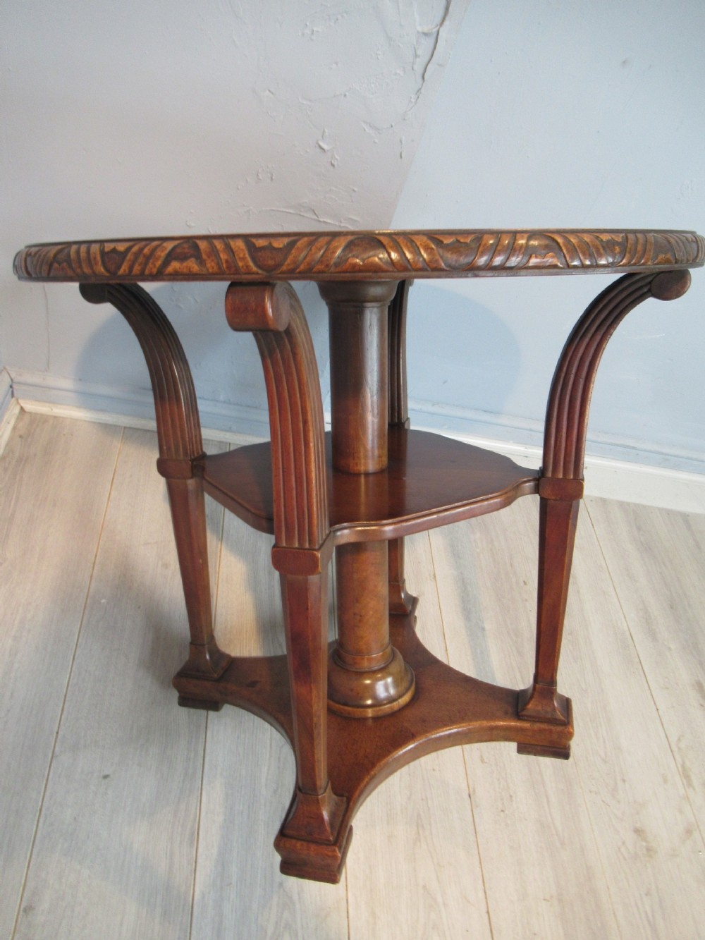 Walnut art deco period occasional table
