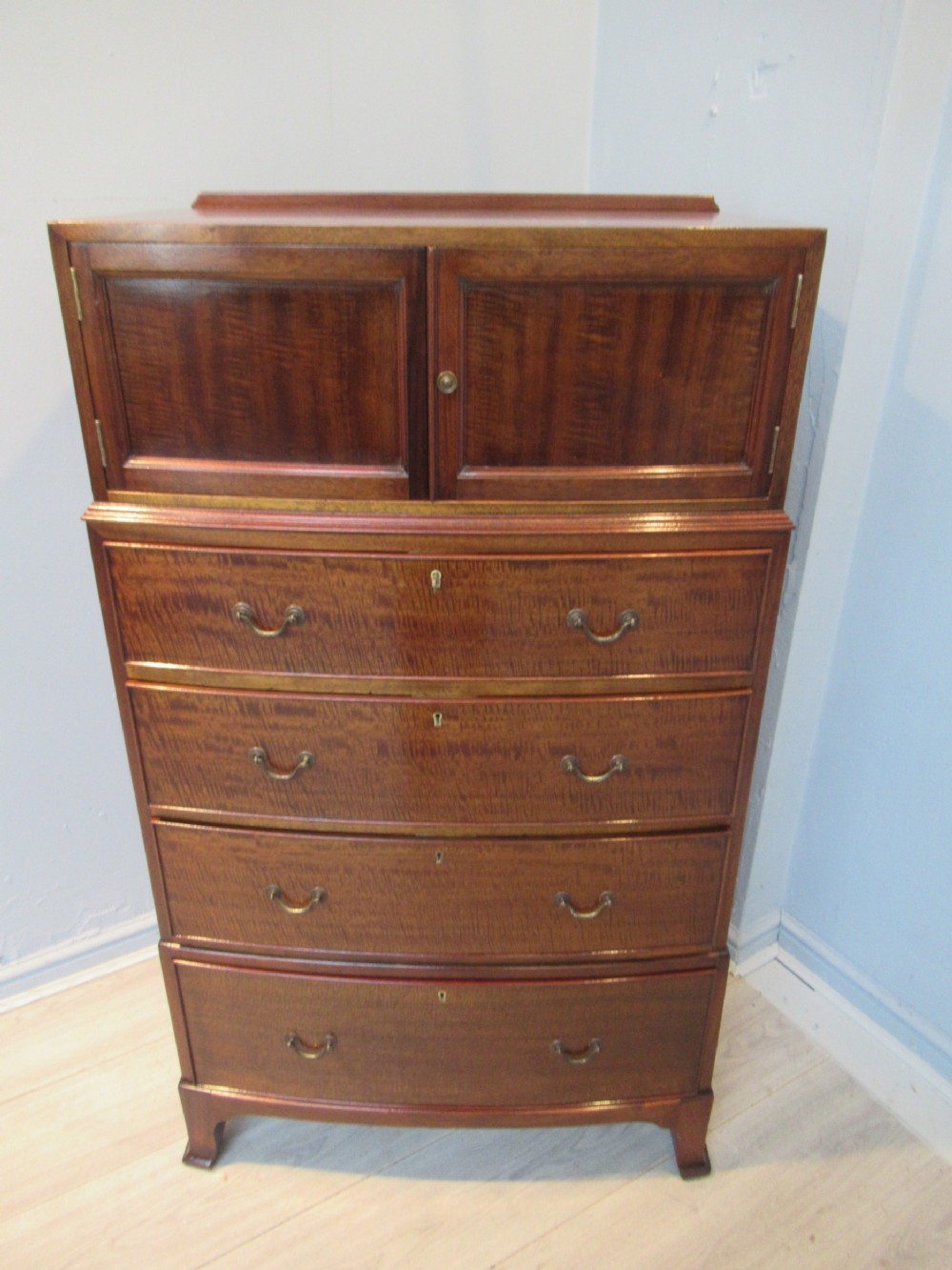 Wylie & Lochead Glasgow  mahogany tallboy chest